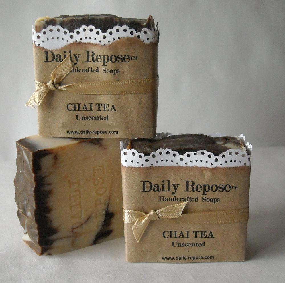 CHAI TEA- Soap 100% Natural-Unscented-Hand Bar Vegan Bath Handmade-Cold Process- Palm Free-Soy Free-GMO Free